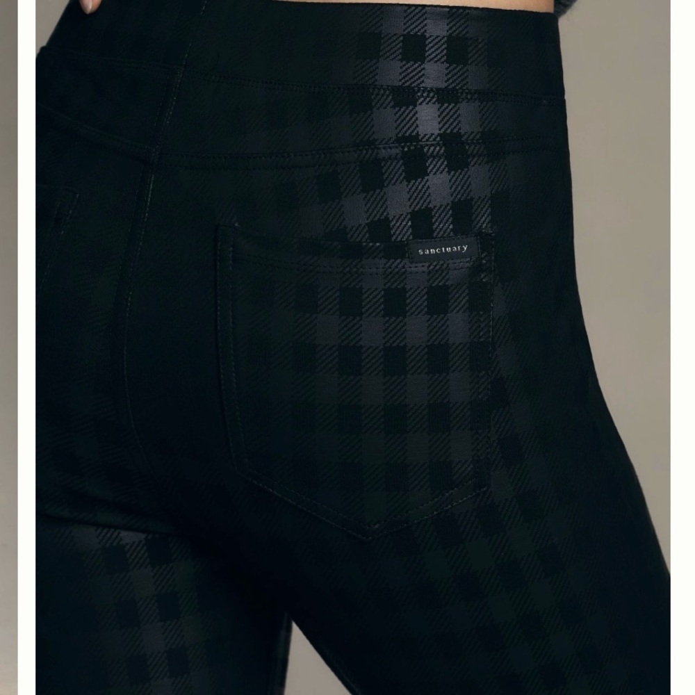 Anthropologie Sanctuary Runaway Black High-Waisted Leggings - Picture 4 of 7